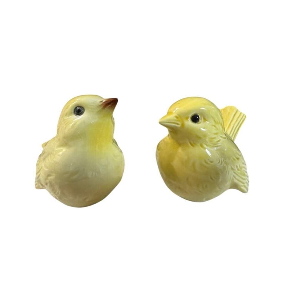 Vintage Set Goebel W Germany Yellow Bird Figurines Porcelain Canary CV 72 CV 73